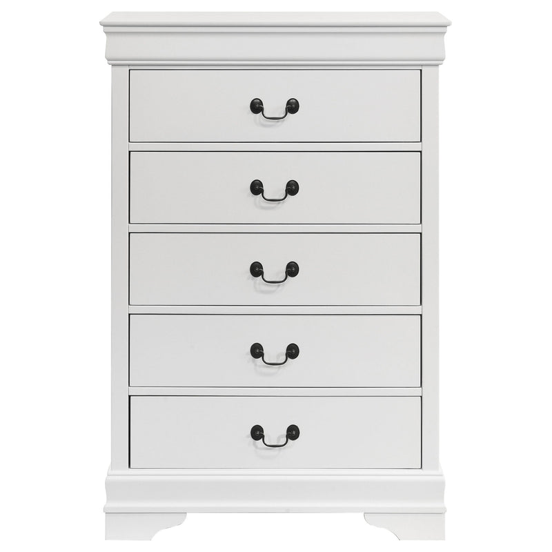 5 Drawer Bedroom Chest - White