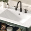 Vintage Bathroom Vanity With Ceramic Sink, Adjustable Shelves