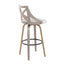 Charlotte - Farmhouse Fixed Height Barstool With Swivel & Round Footrest (Set of 2) - Light Gray / Cream