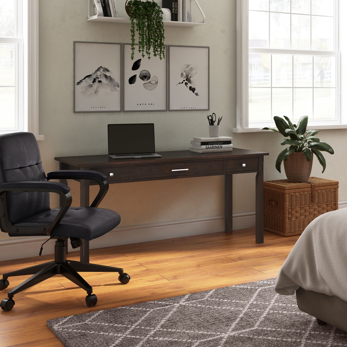 Avalon - Large Desk - Tobacco Brown