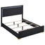 Medici - Eastern King LED Headboard Bed - Black