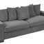 Luxe Sofa With 5 Matching Toss Pillows, Sleek Design, Spacious And Comfortable 3 Seater Couch