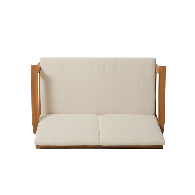 Serenit - 2 Piece Patio Set With Cushions, Loveseat And Coffee Table - Beige / Brown