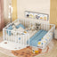 Metal Floor Bed Frame With Fence And Door