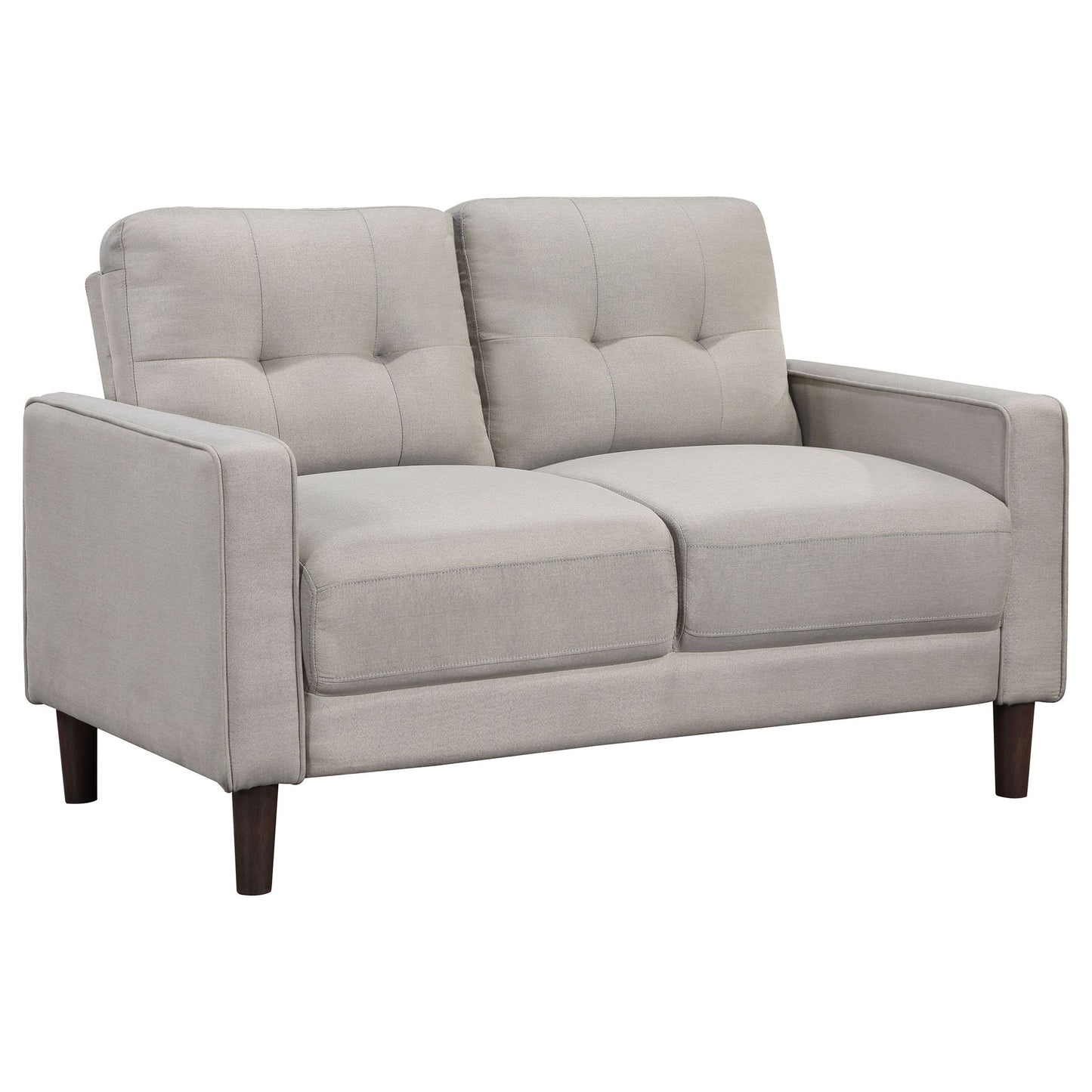 Harvey - 2 Piece Upholstered Tufted Sofa Set - Beige