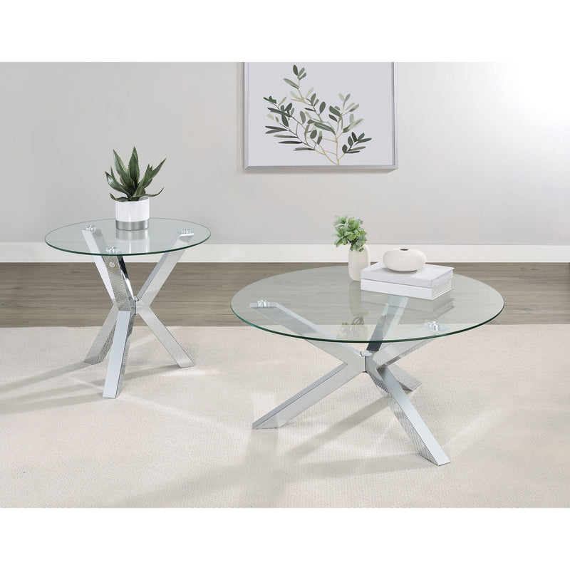 Round Top Coffee Table - Chrome