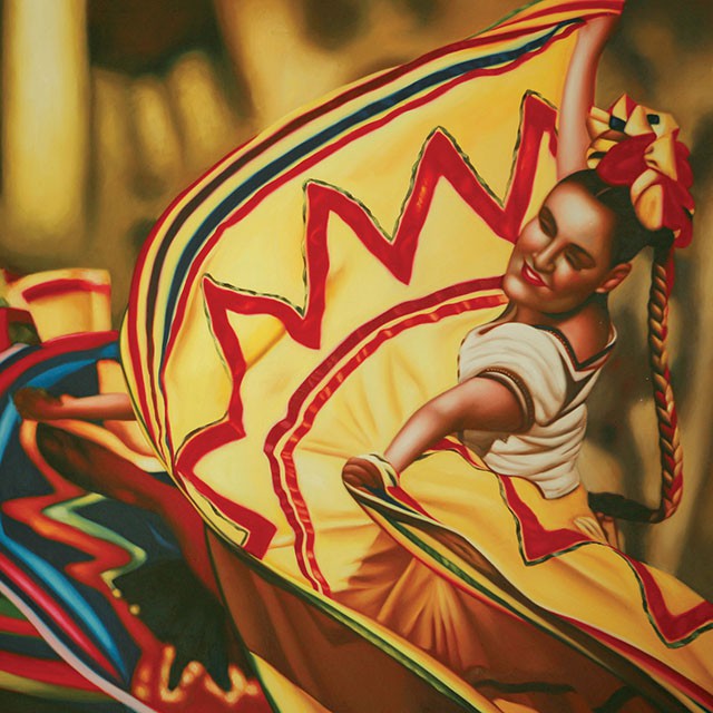 Danza Folklorica-Printed Canvas Painting