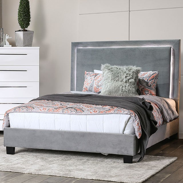 Erglow-E.King Bed, Gray