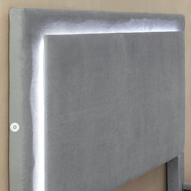 Erglow-E.King Bed, Gray
