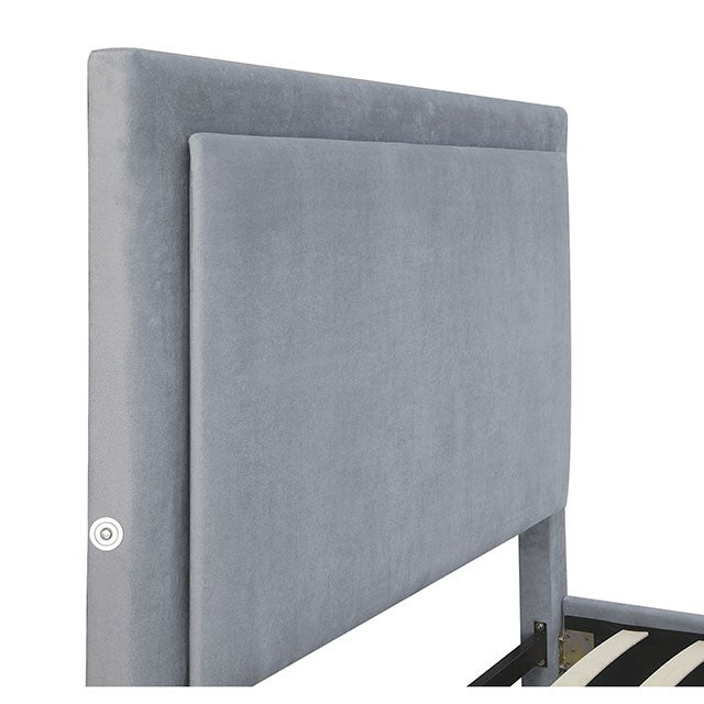 Erglow-E.King Bed, Gray
