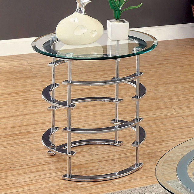 Clonmel-End Table, Chrome