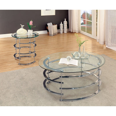 Clonmel-End Table, Chrome