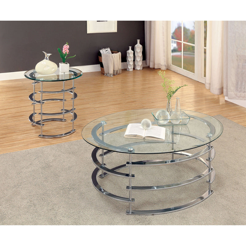 Clonmel-End Table, Chrome