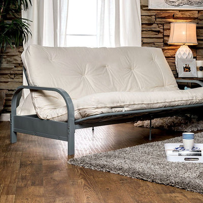 Plosh-8" White Futon Mattress w/ Spring