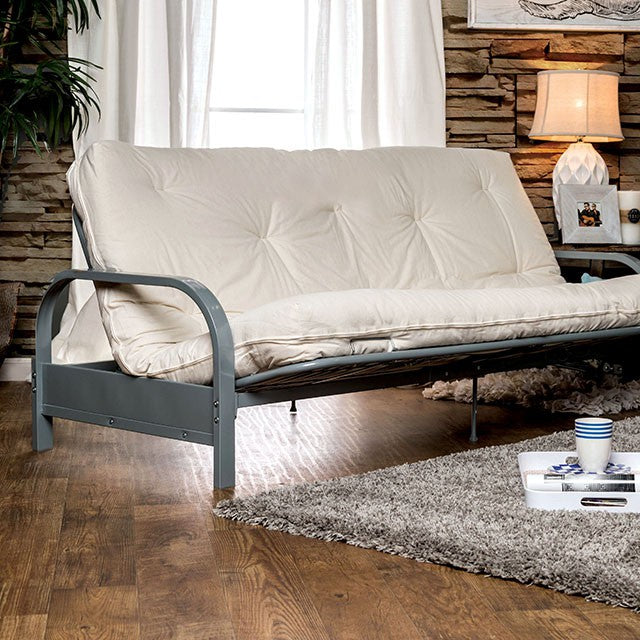 Plosh-8" White Futon Mattress w/ Spring