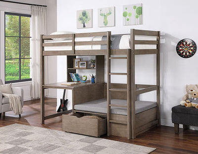 Callistus-Twin/Workstation Loft Bed