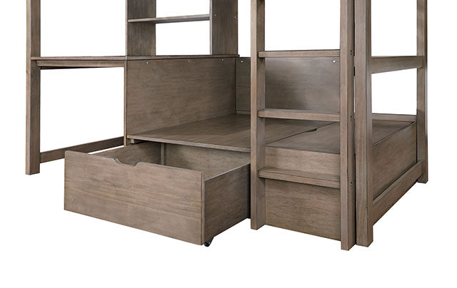 Callistus-Twin/Workstation Loft Bed