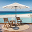 Soli-9' Outdoor Umbrella w/ Auto Tilt + 21" Round Base