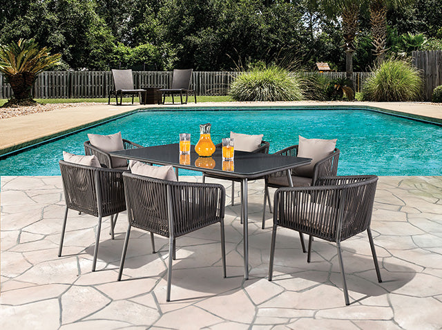 Tushari-8 Pc. Outdoor Dining Set
