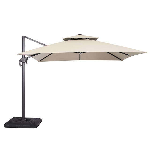 Hero-10 Ft Square Umbrella w/ Double Top + 37" Large Base