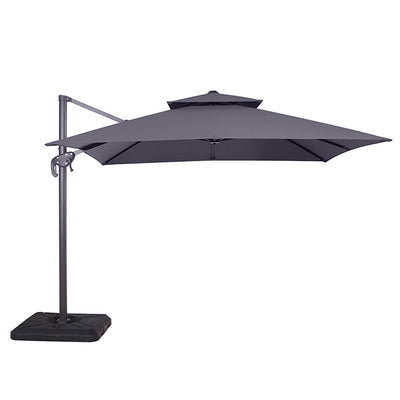 Hero-10 Ft Square Umbrella w/ Double Top + 37" Large Base
