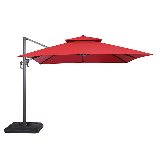 Hero-10 Ft Square Umbrella w/ Double Top + 37" Large Base