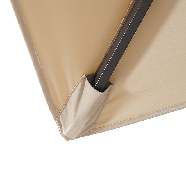 Fida-8 Ft Square Umbrella w/ Double Top + 37" Large Base
