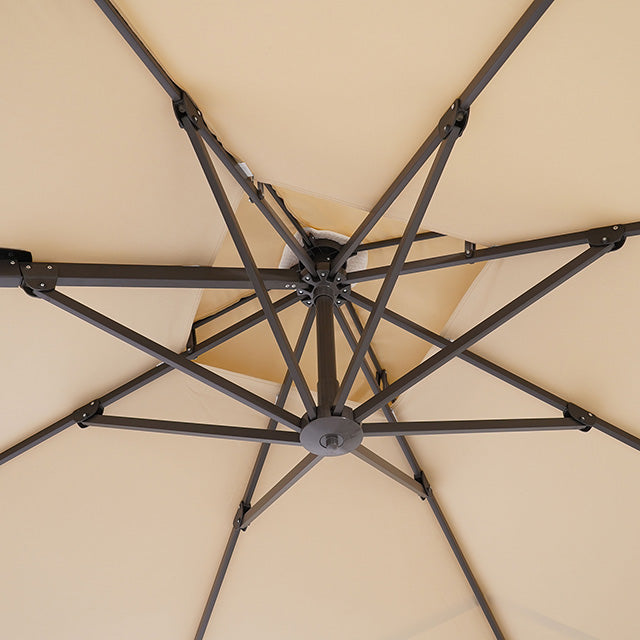 Fida-8 Ft Square Umbrella w/ Double Top + 37" Large Base