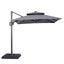Fida-8 Ft Square Umbrella w/ Double Top + 37" Large Base