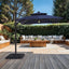 Xico-8 Ft Square Umbrella w/ Double Top w/ LED Light + 37" Large Base