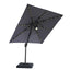 Xico-8 Ft Square Umbrella w/ Double Top w/ LED Light + 37" Large Base