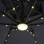 Xico-8 Ft Square Umbrella w/ Double Top w/ LED Light + 37" Large Base
