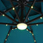 Xico-8 Ft Square Umbrella w/ Double Top w/ LED Light + 37" Large Base