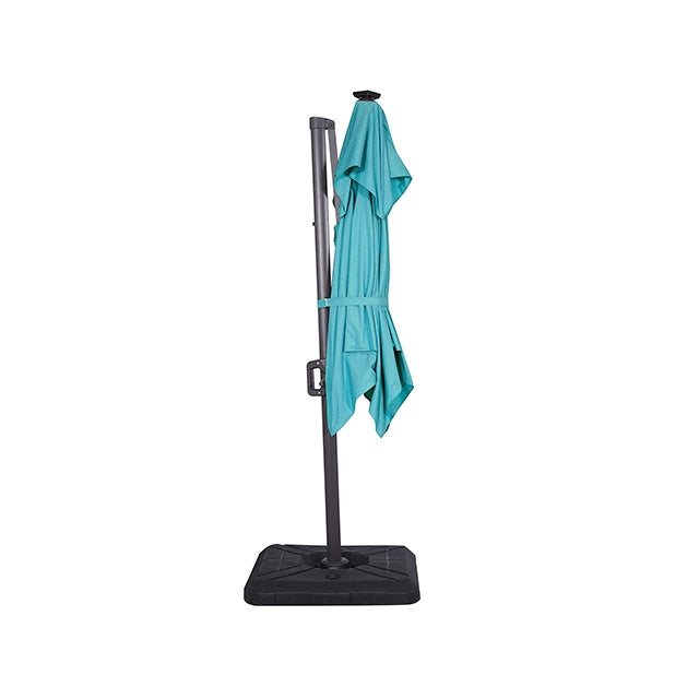 Xico-8 Ft Square Umbrella w/ Double Top w/ LED Light + 37" Large Base