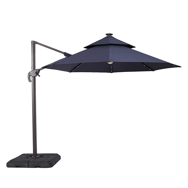 Nuti-10 Ft Round Umbrella w/ LED Light + 37" Large Base