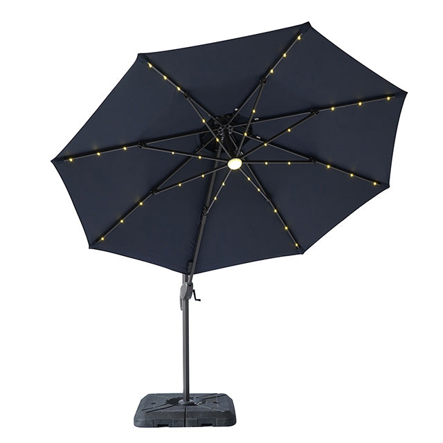 Nuti-10 Ft Round Umbrella w/ LED Light + 37" Large Base