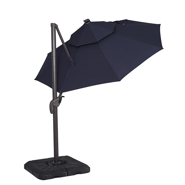 Nuti-10 Ft Round Umbrella w/ LED Light + 37" Large Base