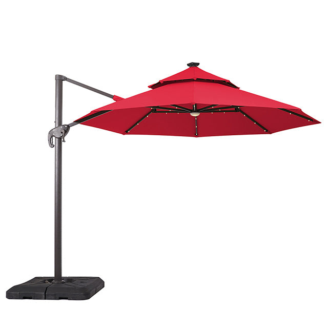 Nuti-10 Ft Round Umbrella w/ LED Light + 37" Large Base
