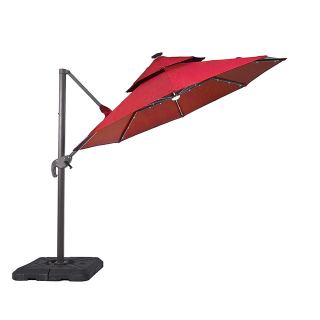 Nuti-10 Ft Round Umbrella w/ LED Light + 37" Large Base