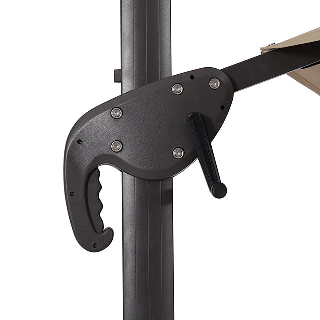 Fera-10 Ft Round Umbrella w/ LED Bulb + 37" Large Base