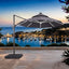 Fera-10 Ft Round Umbrella w/ LED Bulb + 37" Large Base