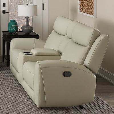 Jacobus-Manual Recliner Loveseat w/ Console