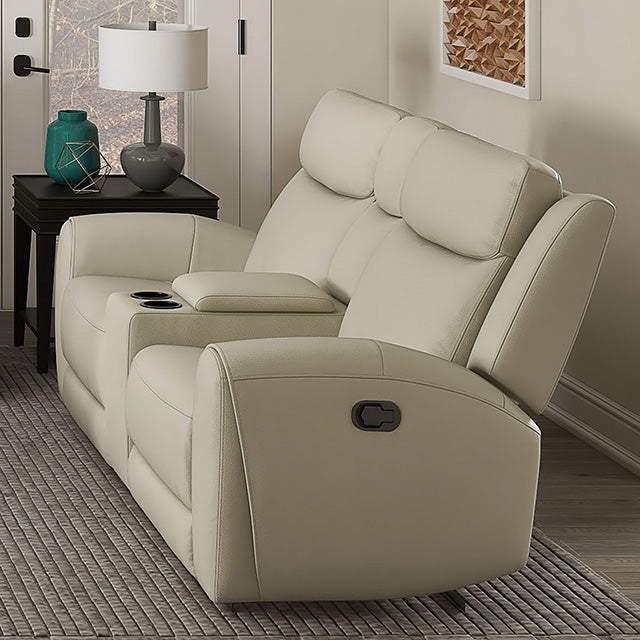 Jacobus-Manual Recliner Loveseat w/ Console