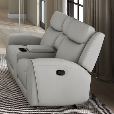 Jacobus-Manual Recliner Loveseat w/ Console