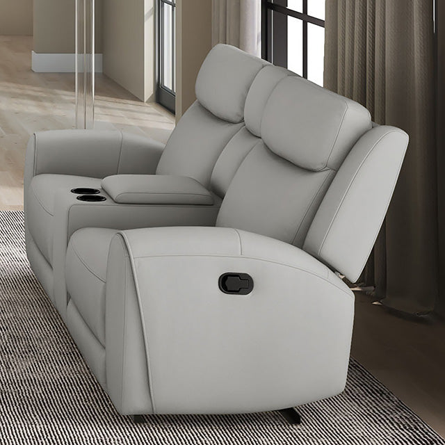 Jacobus-Manual Recliner Loveseat w/ Console