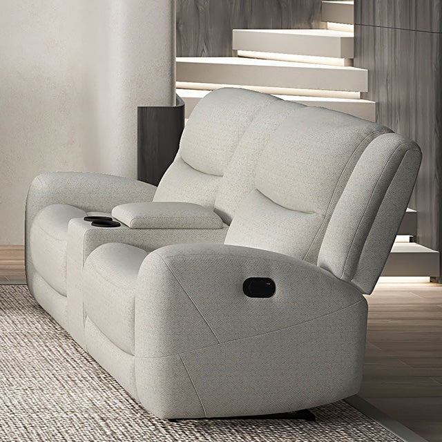 Giraldus-Manual Recliner Loveseat w/ Console