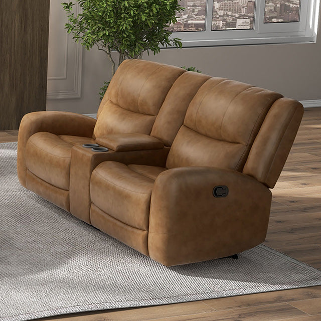 Leolinus-Manual Recliner Loveseat w/ Console