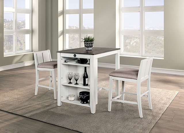 Lescles-3 Pc Counter Ht Set (1 Table + 2 Chairs)