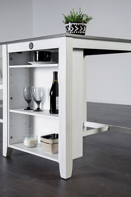 Lescles-3 Pc Counter Ht Set (1 Table + 2 Chairs)