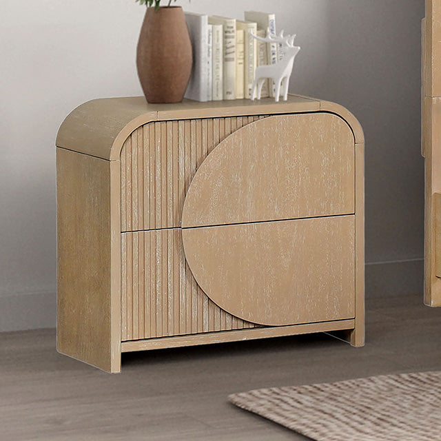 Tangentry-2 Drawer Nightstand